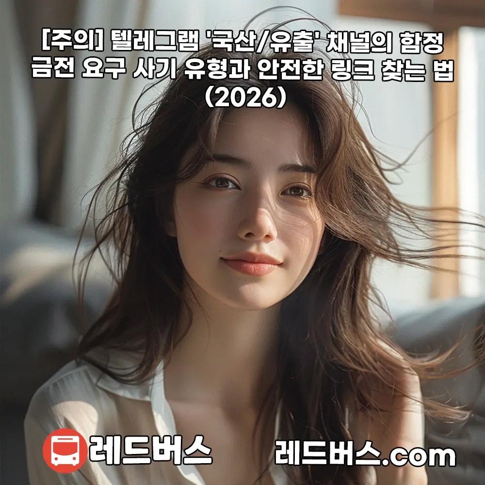 [주의] 텔레그램 '국산/유출' 채널의 함정: 금전 요구 사기 유형과 안전한 링크 찾는 법 (2026)